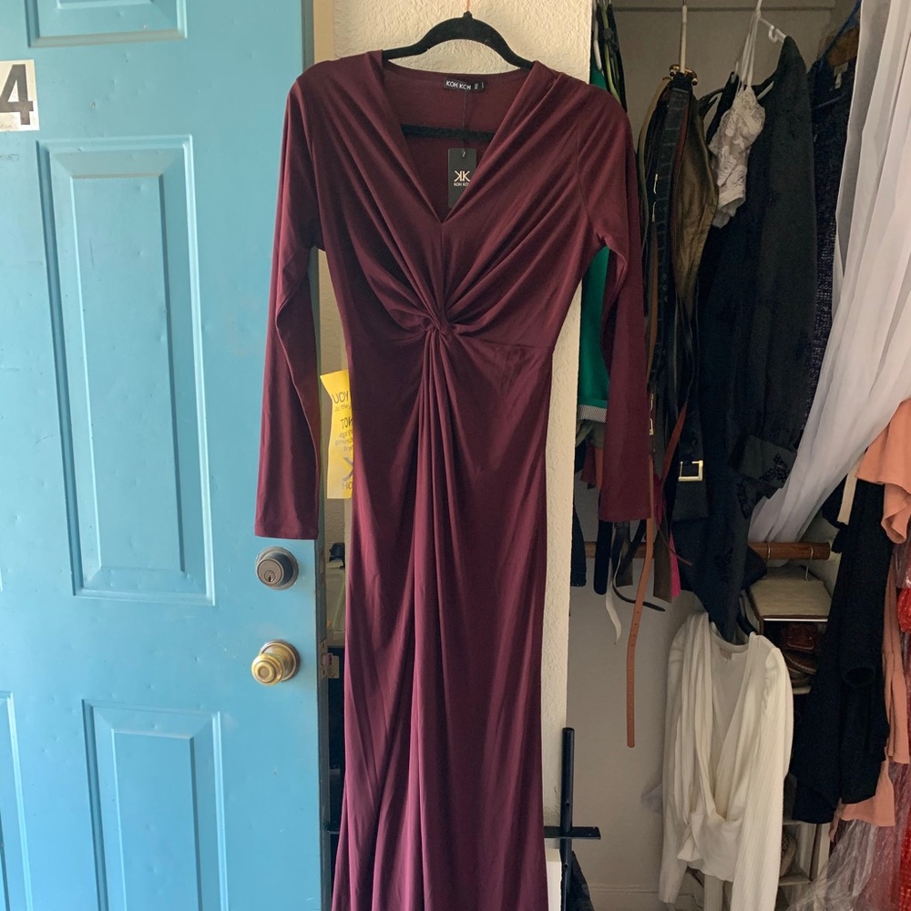 KOH KCH Maroon Bridesmaids Dress